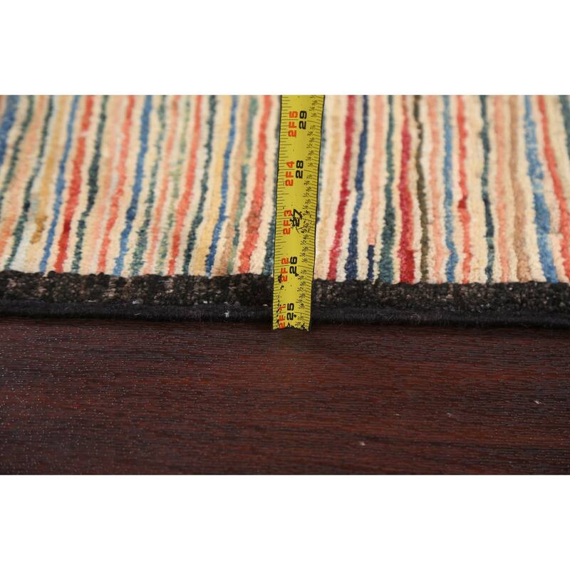 Modern Gabbeh Kashkoli Wool Area Rug Hand-knotted Home Decor Carpet - 2'6" x 3'9"