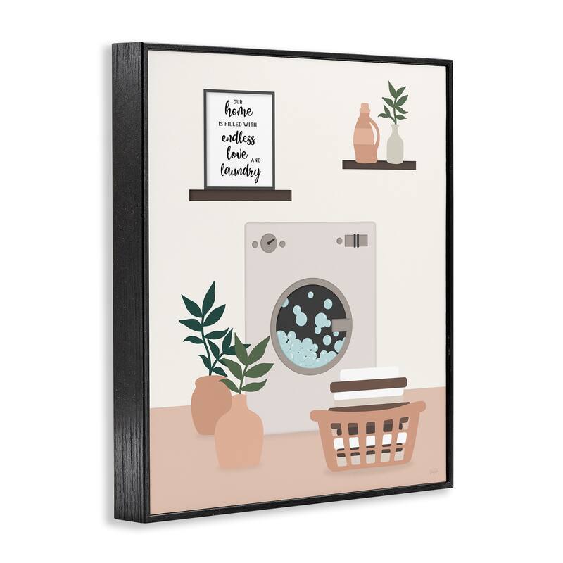 Stupell Modern Family Laundry Phrase Framed Giclee Art Design By Natalie Carpentieri