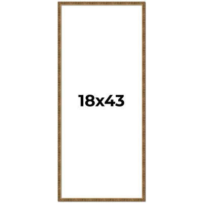 18x43 Frame Gold Solid Wood Picture Frame - Complete Modern Photo