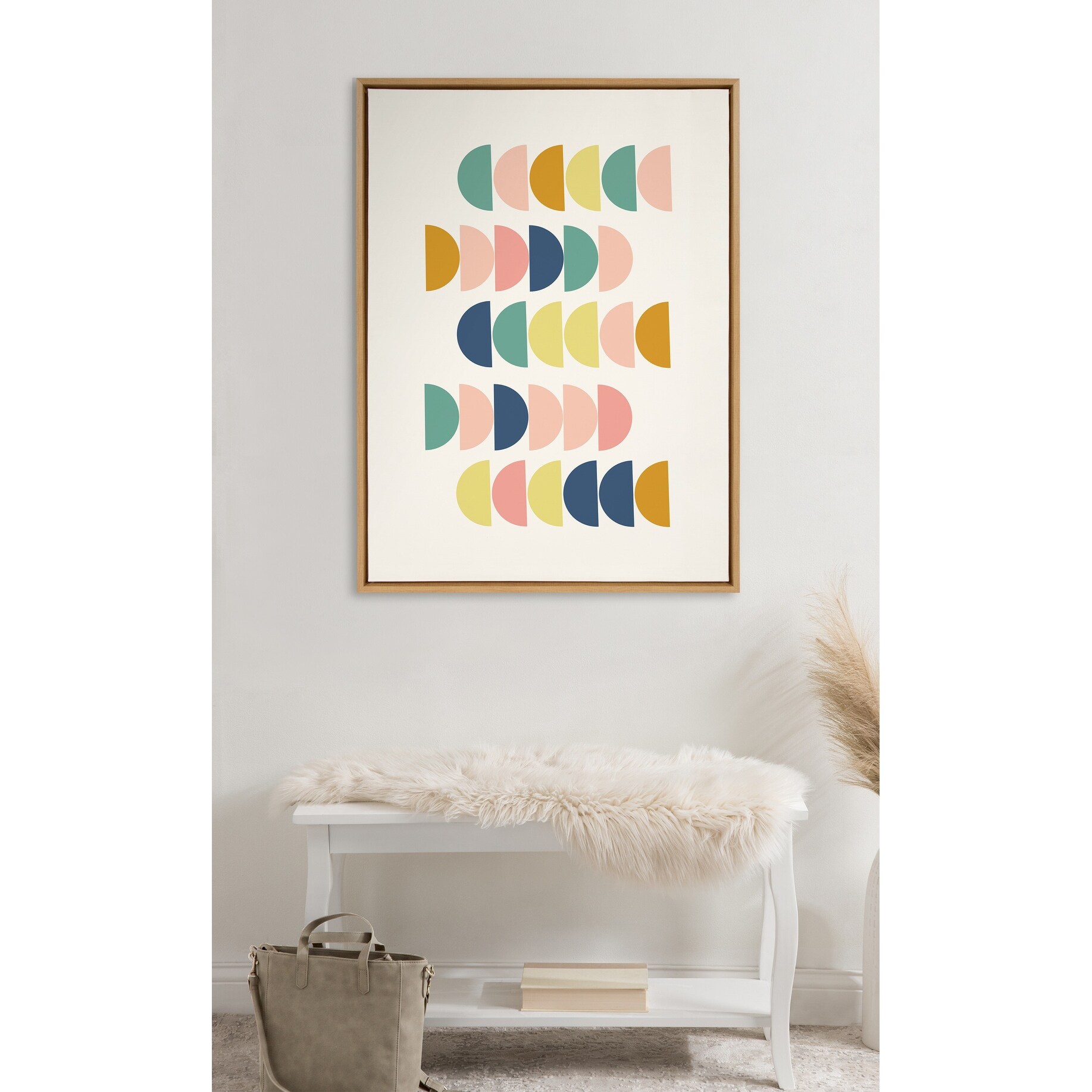Kate and Laurel Sylvie Simple Shapes in Soft Colors Framed Canvas by Apricot  and Birch On Sale Bed Bath  Beyond 31272776