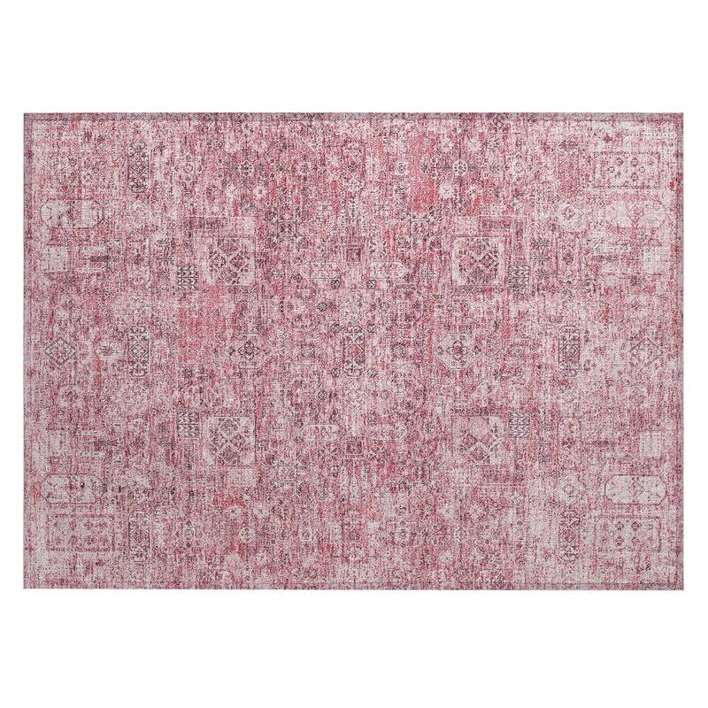 Machine Washable Indoor/ Outdoor Chantille Vintage Traditional Rug