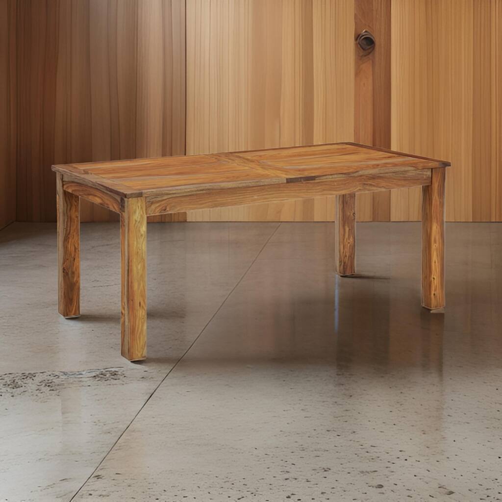 70-88 Inch Dining Table, Extendable with Butterfly Leaf, Natural Brown