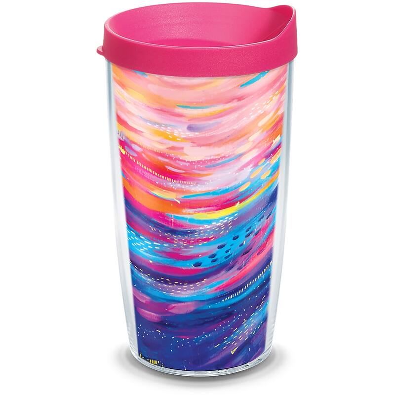 Tervis Etta Vee Happy Abstract Made in USA Double Walled Insulated Travel Tumbler, Classic - 16oz
