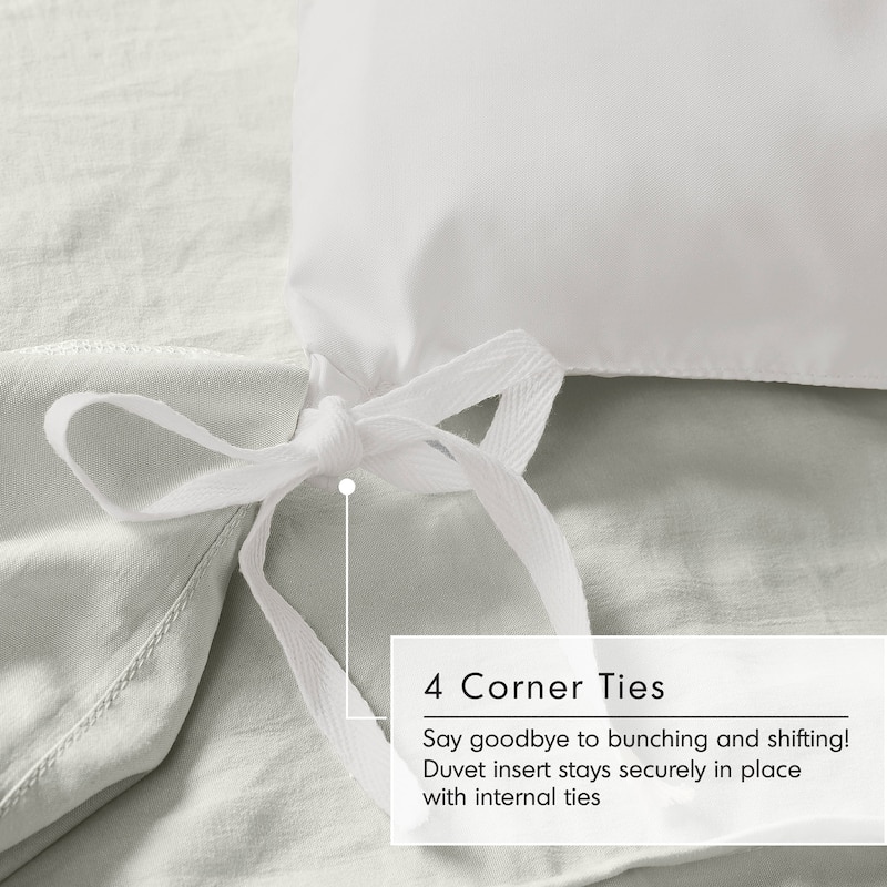 Chelsea Square Evans Pinch Pleated Soft Washed Boho Duvet Cover Set