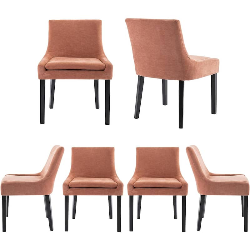 Upholstered Corduroy Accent Side Leisure Chairs with Soild Wood Legs