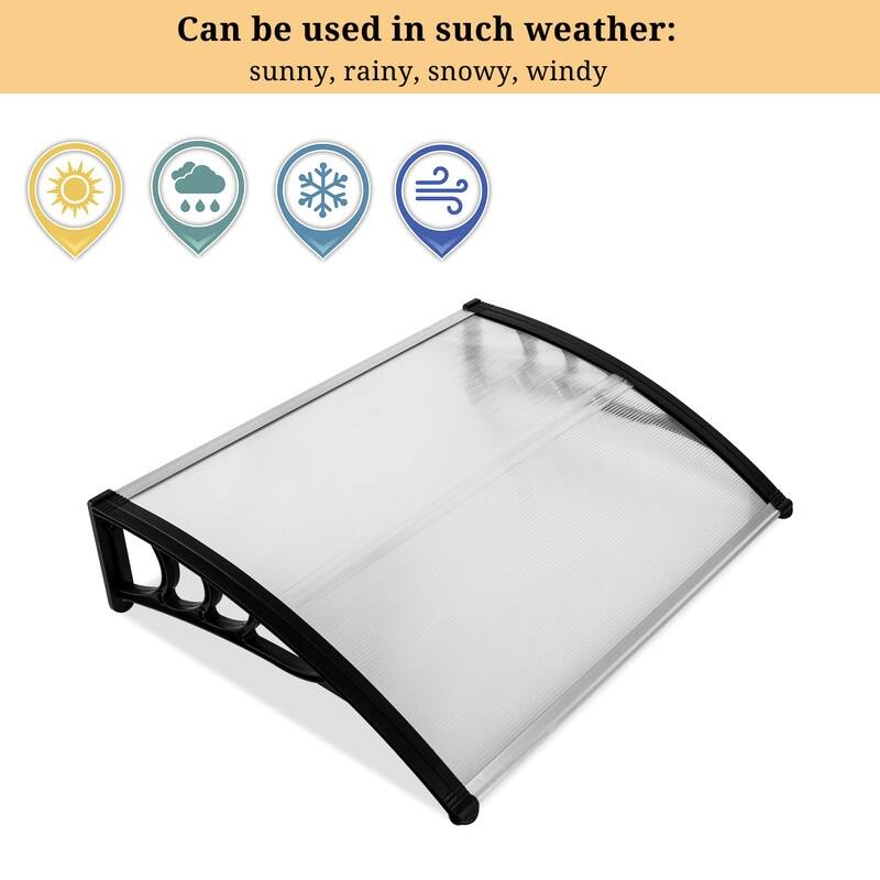 100 x 100CM Manual Door & Window Rain Awning