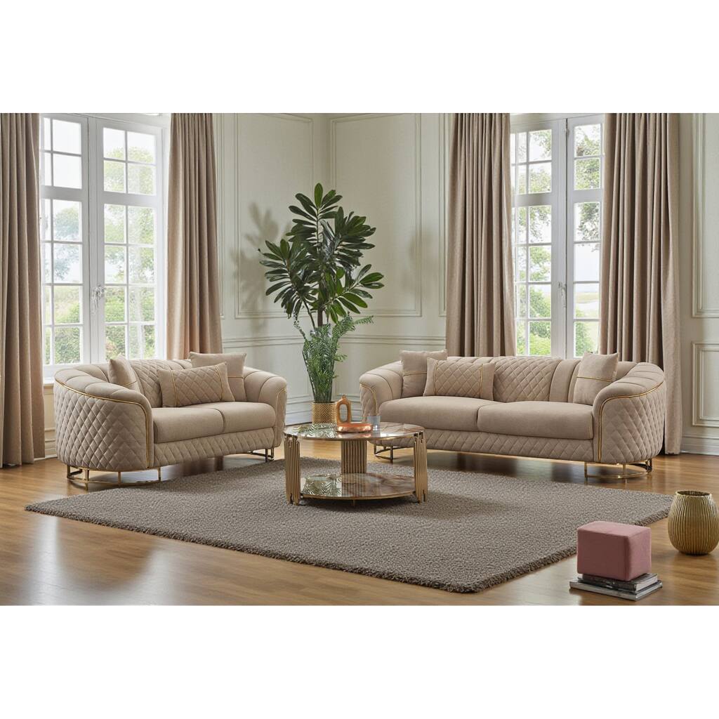 HALO 2 Pieces Living Room Sets 1 Sofa 1 Loveseat