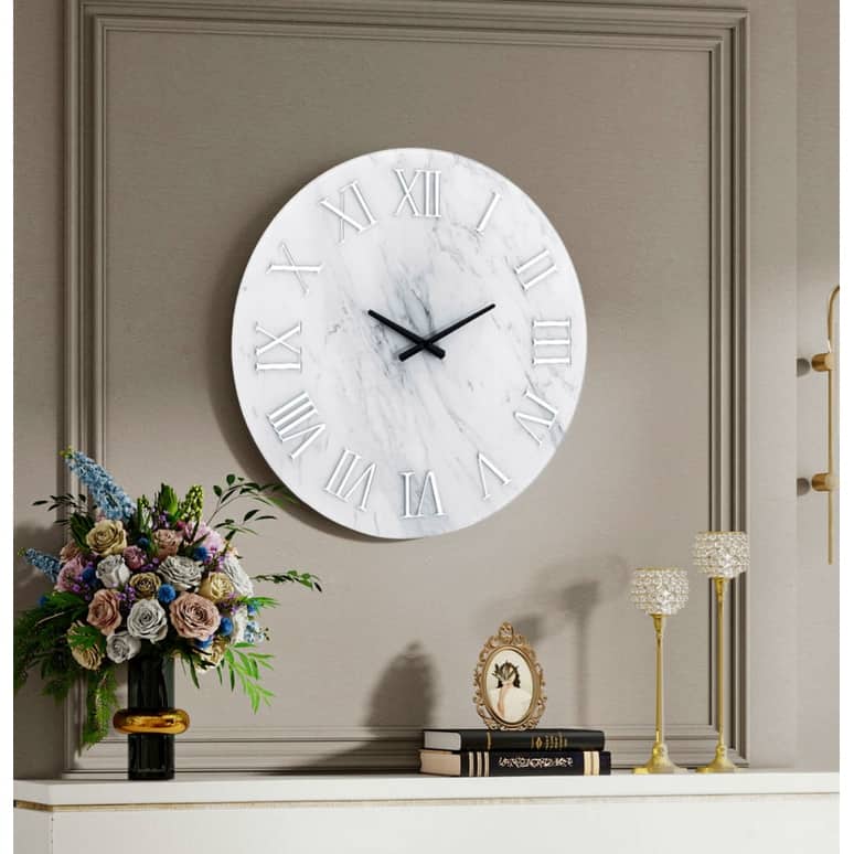 23.6" Glass Frameless Decorative Wall Clock