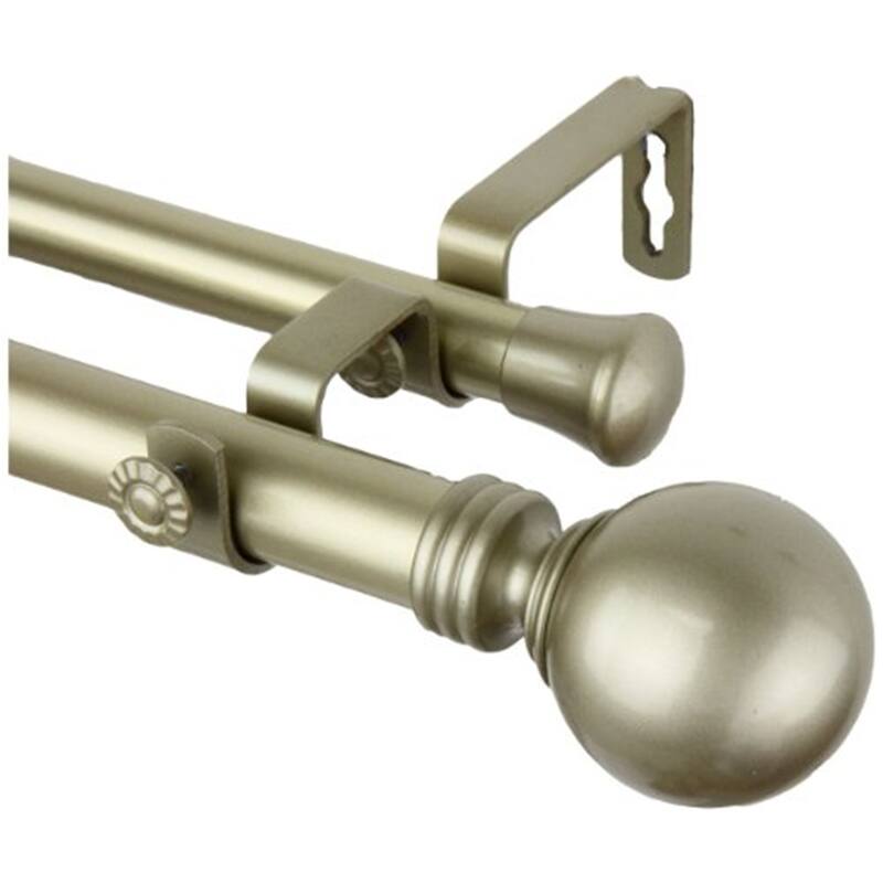 Globe Double Curtain Rod - Home Imports Emporium - Elegant Drapery Rod Set - 170