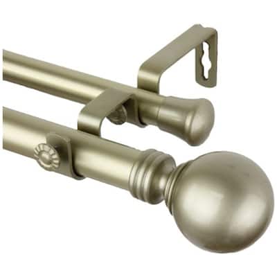 Globe Double Curtain Rod - Home Imports Emporium - Elegant Drapery Rod Set - 170