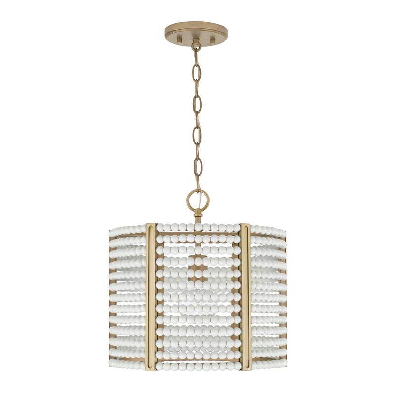 Brynn 1-light Painted Aged Brass Convertible Pendant/ Semi-Flush Mount
