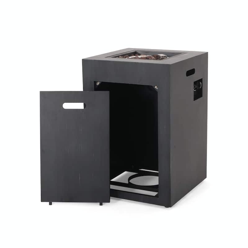 19.5" Outdoor Propane Fire Pit, 30,000 BTU, Tank Inside