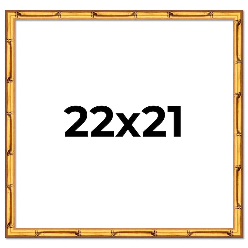 22x21 Frame Gold Bamboo Solid Wood Picture Frame | 1 Inch Moulding