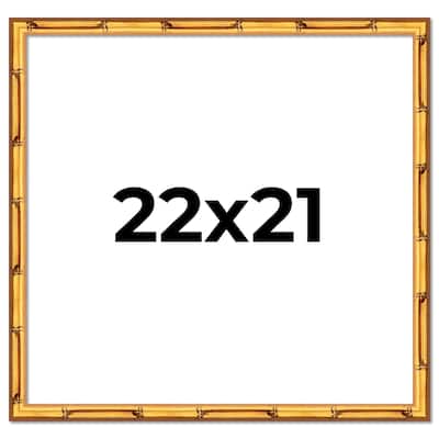 22x21 Frame Gold Bamboo Solid Wood Picture Frame | 1 Inch Moulding
