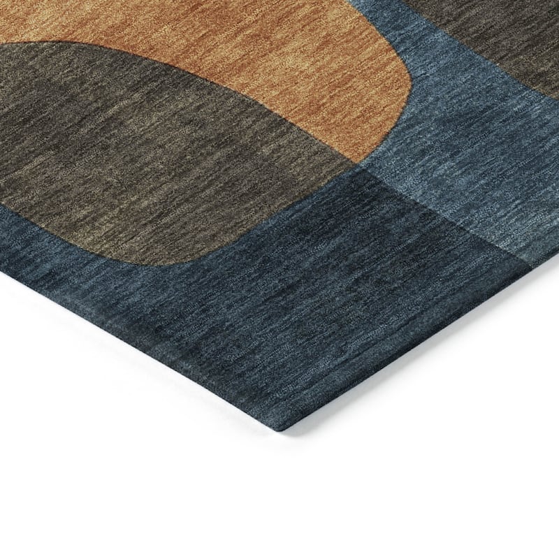 HomeRoots Abstract Transitional Rectangle Outdoor Rug
