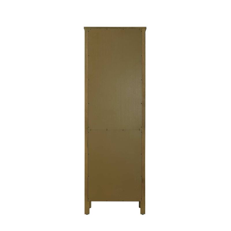 Winslow 16-28 Inch Bath Storage Glass Cabinet