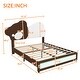 preview thumbnail 9 of 7, Upholstered Platform Bed with Bear Shaped Headboard, LED Light Strips