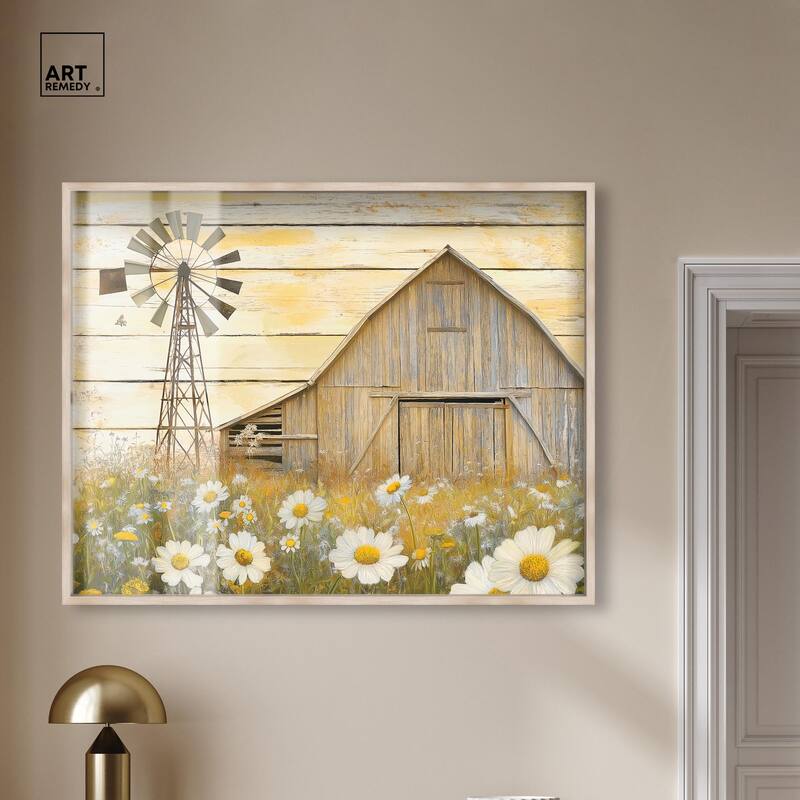 Old Windmill Shadowbox by Art Remedy
