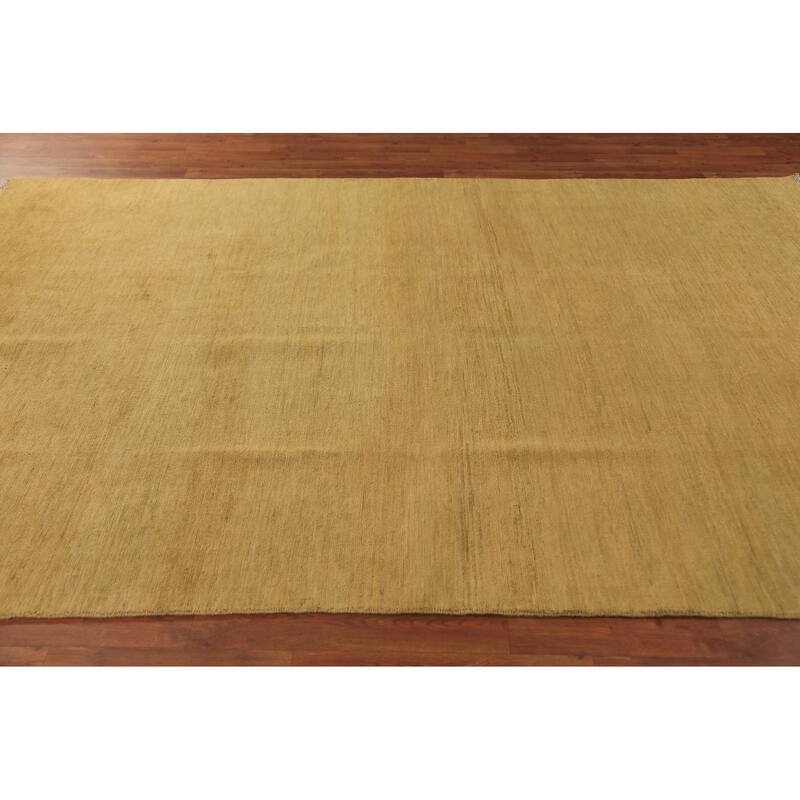 Modern Gabbeh Oriental Area Rug Handmade Bedroom Wool Carpet - 6'6" x 9'7"