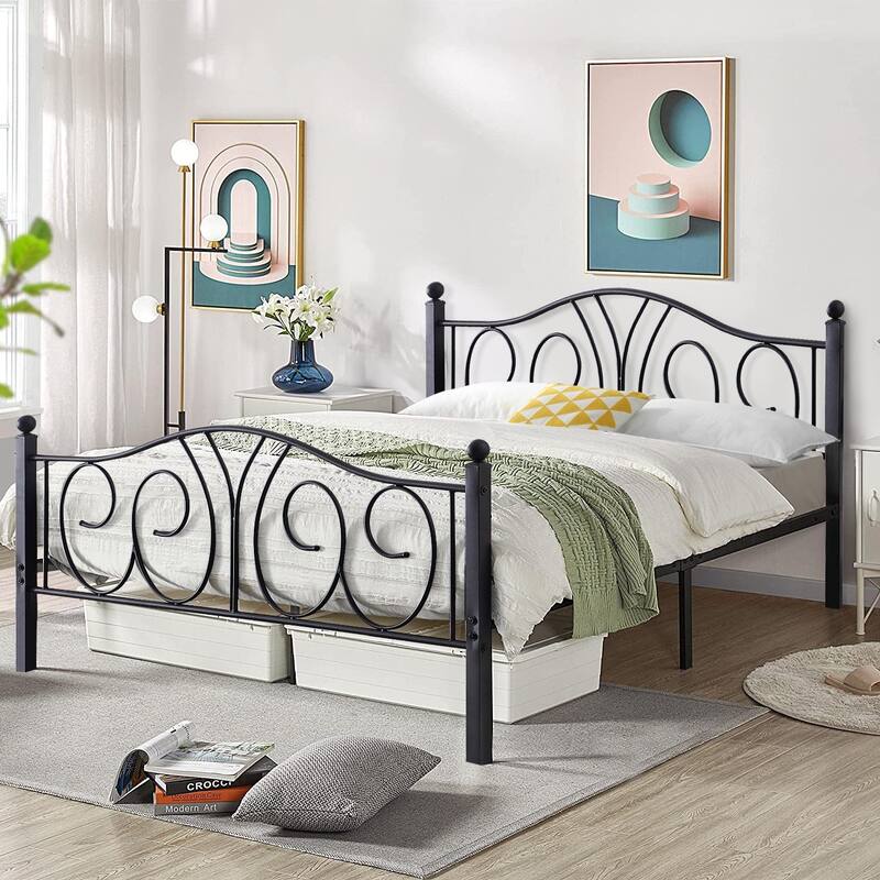 Taomika 3-Pieces Bedroom Sets with Black Bed Frame