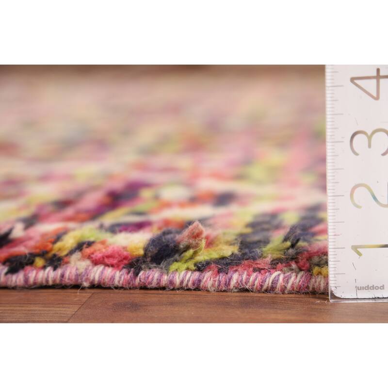 Trellis Moroccan Oriental Area Rug Hand-Knotted Wool Carpet - 6'1" x 9'6"