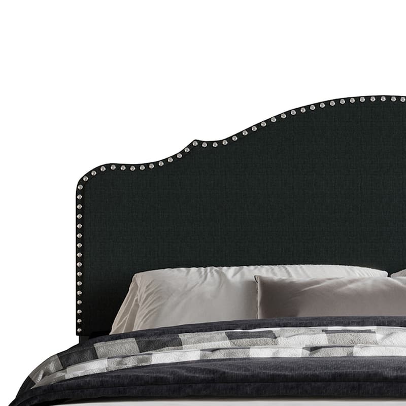 CraftPorch Transitional Linen Nailhead Upholstered Storage Bed