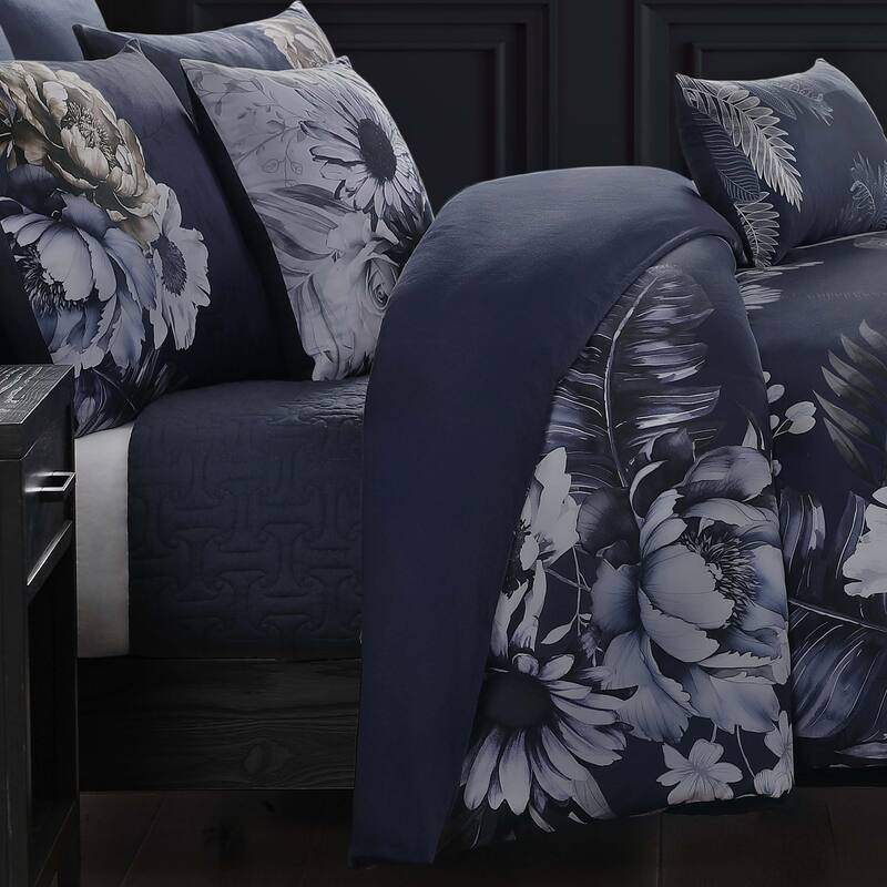 Bebejan Forget Me Not 100% Cotton Sateen 5-Piece Reversible Comforter Set