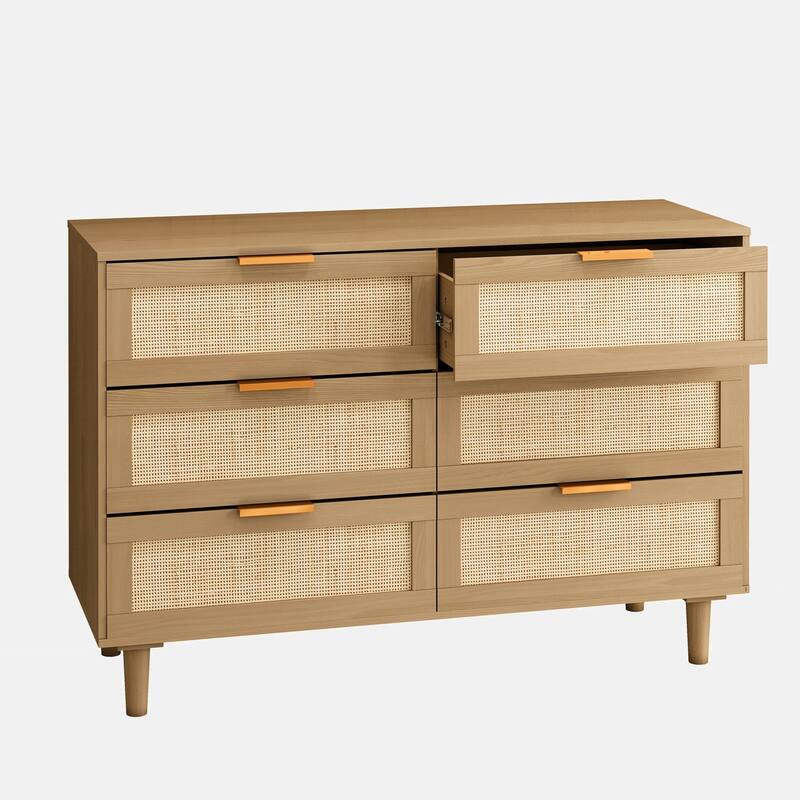 6 drawers Rattan dresser Rattan Drawer