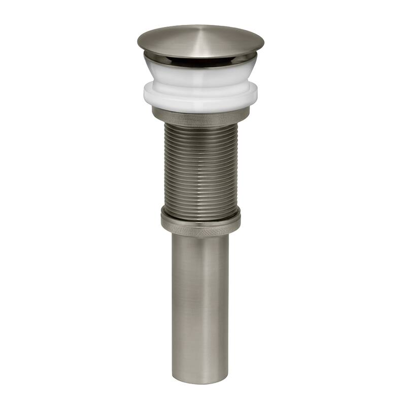 Whitehaus Collection Decorative Pop-up Mushroom Drain with Overflow - Brushed Nickel