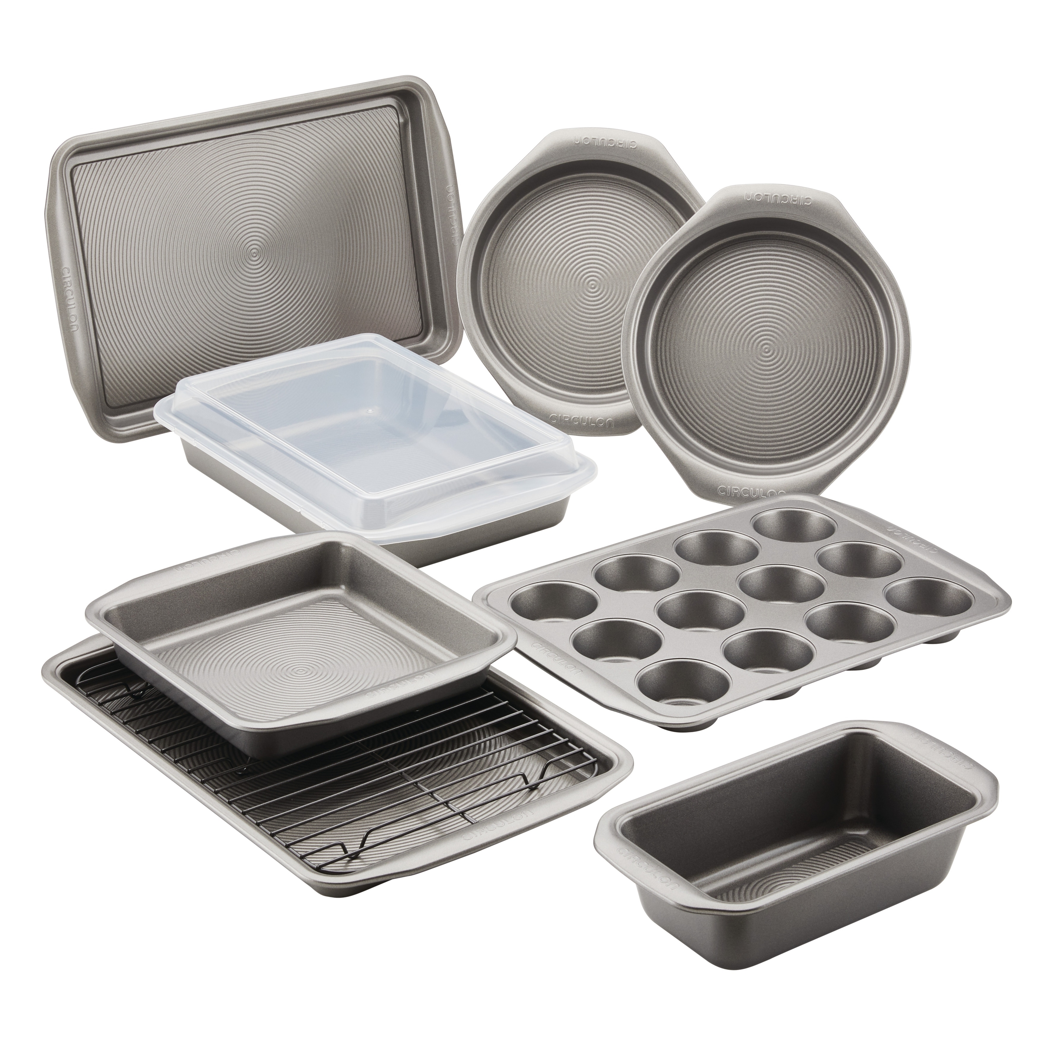 Circulon 9 in. x 13 in. Gray Bakeware Nonstick Rectangular Cake Pan