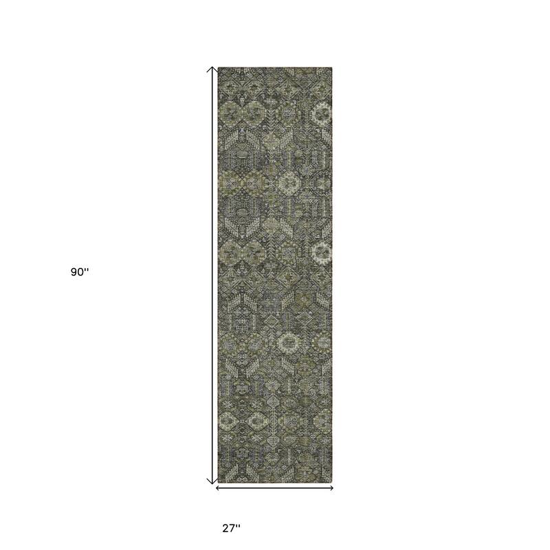 Alsis Garden-Inspired Weather Resistant Classic Meets Modern Outdoor Rug
