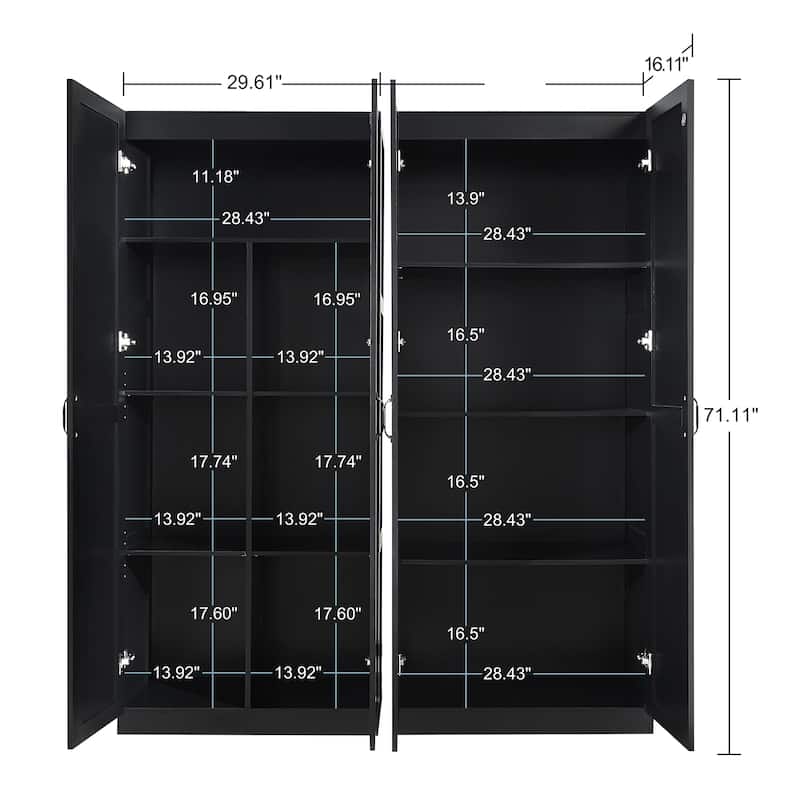 Manhattan Comfort 2-Piece Modern Cornelia Storage Closet