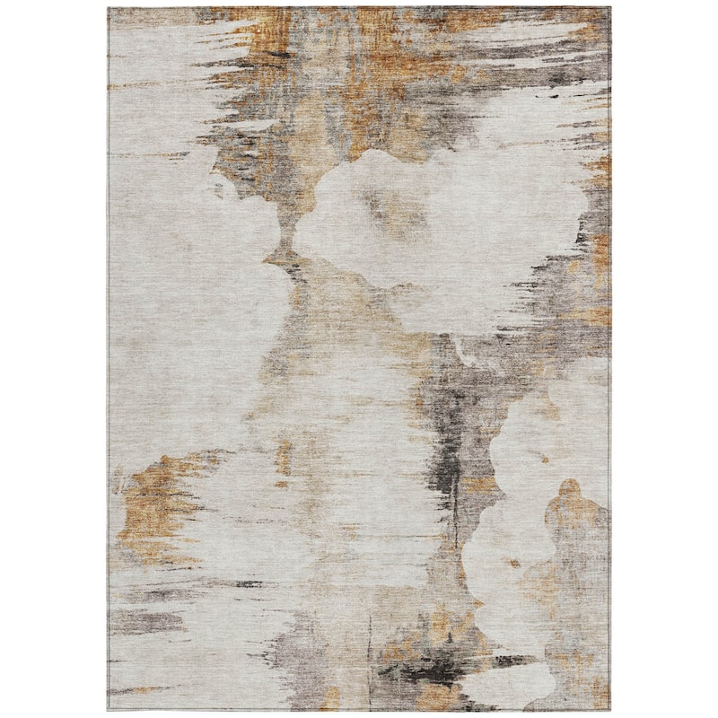 HomeRoots Abstract Transitional Rectangle Outdoor Rug