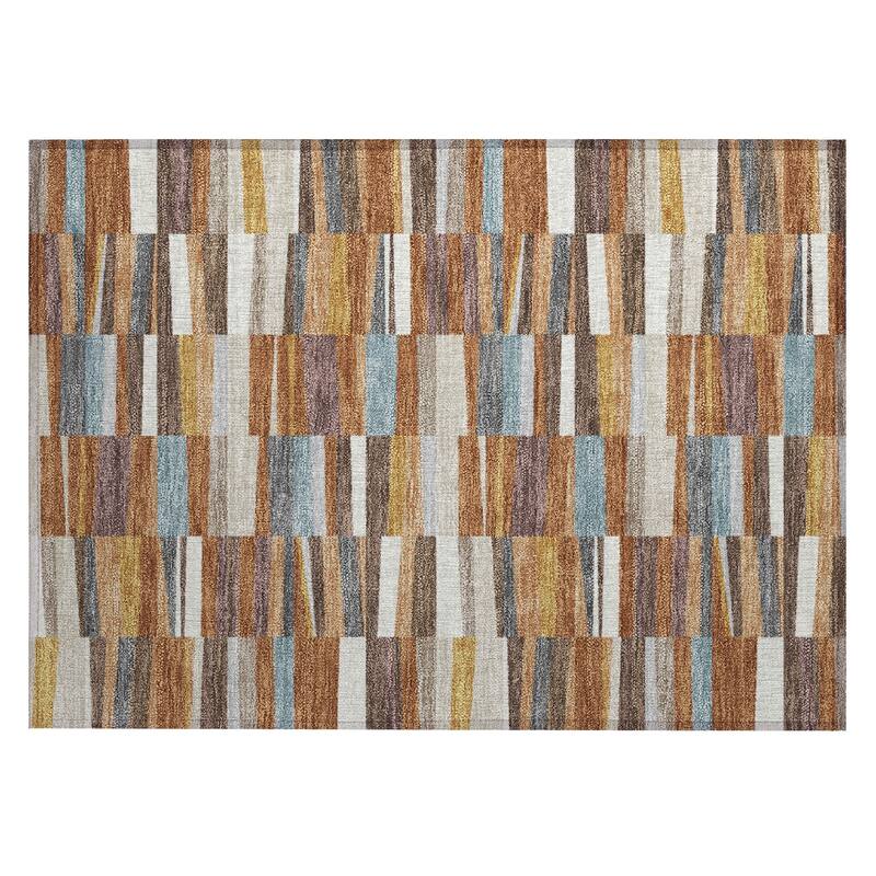 Machine Washable Indoor/ Outdoor Modern Antonito Chantille Rug