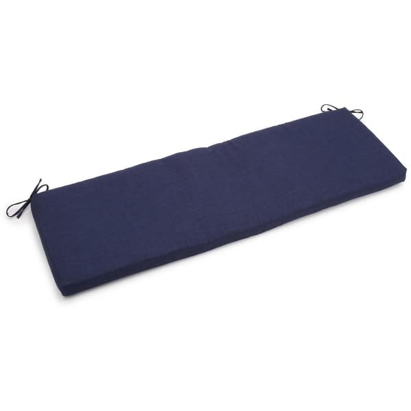 slide 2 of 2, Patterned Indoor/Outdoor Bench Cushion (48-, 51-, or 54-inches wide) 48" wide - Azul