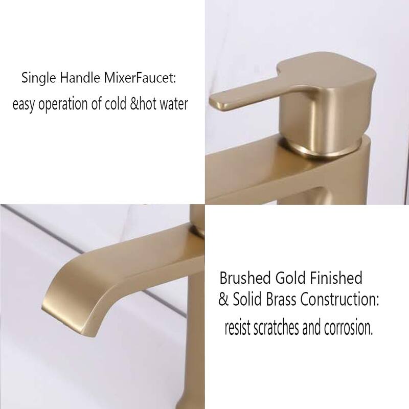 PROOX Single Handle Bathroom Faucet Pop Up Drain