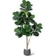 preview thumbnail 37 of 42, Artificial Fiddle Leaf Fig Tree with 48 Leaves in White Planter Pot, Faux Ficus Lyrata Plant for Home or Office Decor