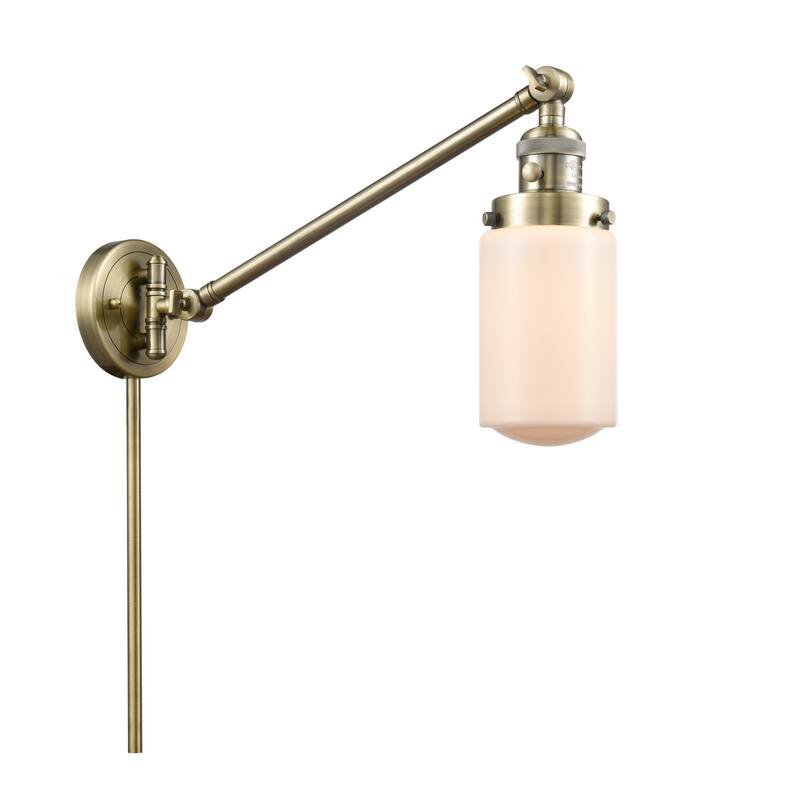 Innovations Lighting Dover 26" Tall Bathroom Sconce - Antique Brass / Matte White Cased