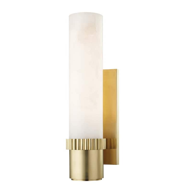 Hudson Valley Lighting Argon Single Light 15" Tall LED Wall Sconce - Aged Brass