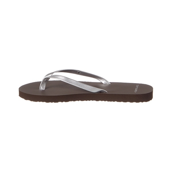 tory burch metallic leather flip flop