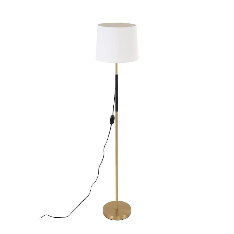 57.8" Mid-Century Metal Floor Lamp, Brass Lamps with Dimmer Switch