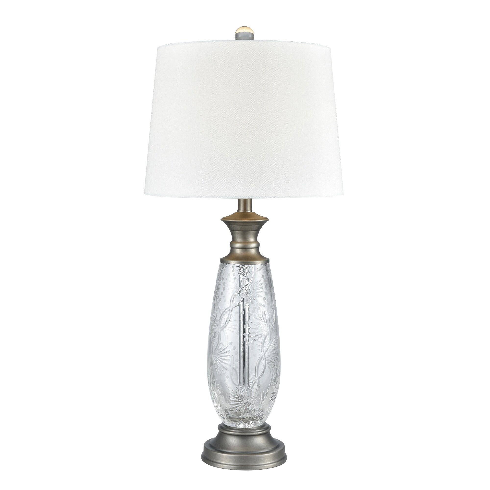 Details about   Ela 24 Lead Hand Cut Crystal Table Lamp 