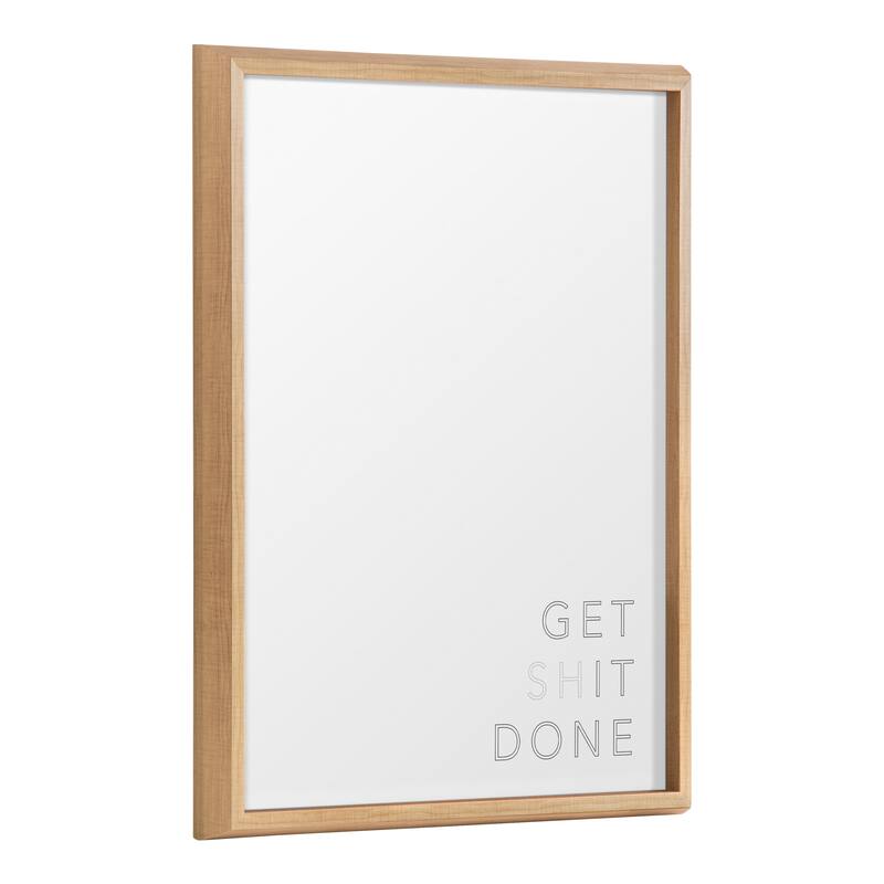 Kate and Laurel Blake Get It Done Framed Printed Glass by The Creative Bunch Studio - 18x24 - 18x24 - Natural