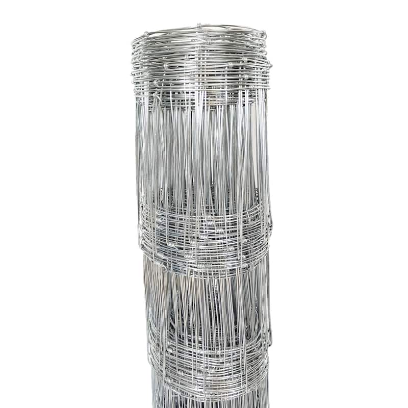 4ft x 328ft Galvanized Field Fence for Livestock, Deer, Goat & Hog Protection