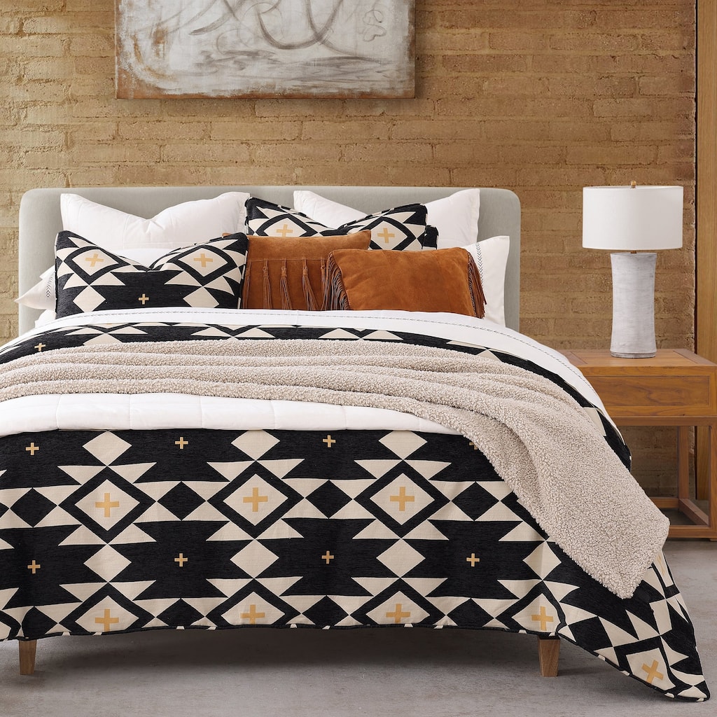 Paseo Road High Desert Chenille Jacquard Southwestern Aztec 3 Piece Comforter Set