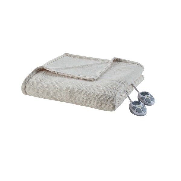 Ribbed Micro Fleece Heated Blanket by Serta On Sale Bed Bath