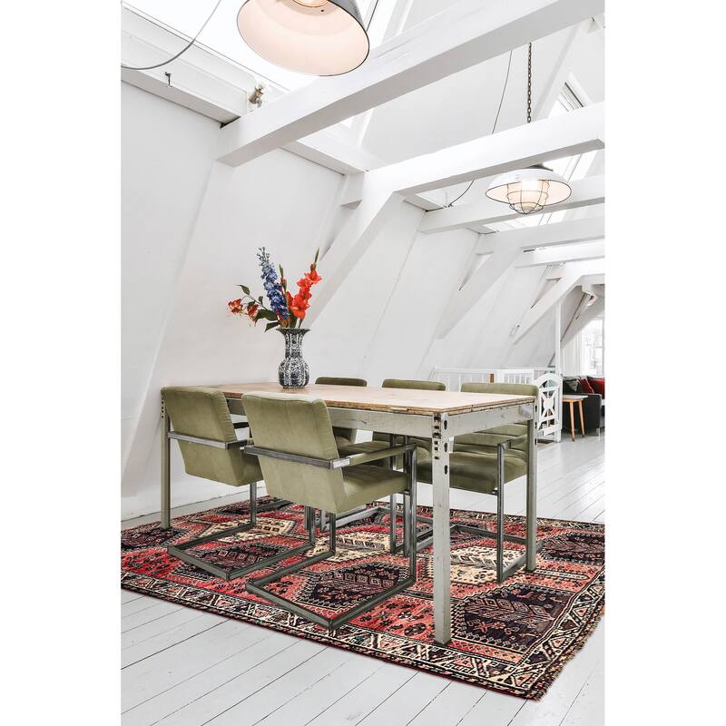 ECARPETGALLERY Hand-knotted Melis Vintage Light Red Wool Rug - 5'4 x 7'11