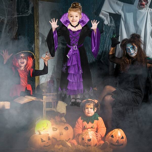 Halloween Witch Costume for Girls Fairytale Witch Deluxe Set Fancy Party Dress  Up,M - Bed Bath & Beyond - 39167506