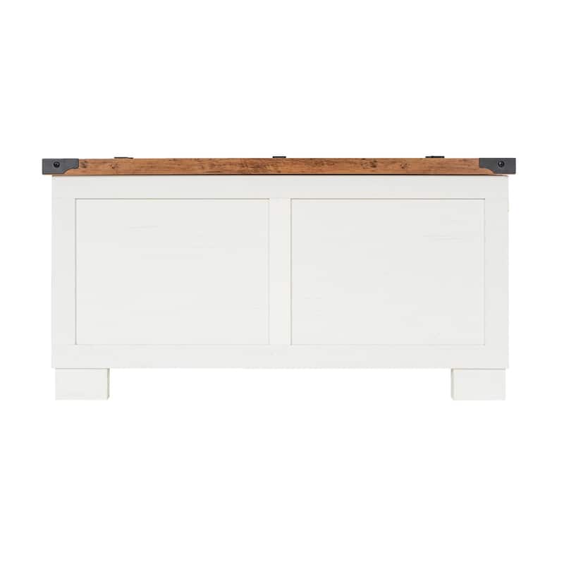 Farmhouse Coffee Table with Hinged Lift Top and Storage
