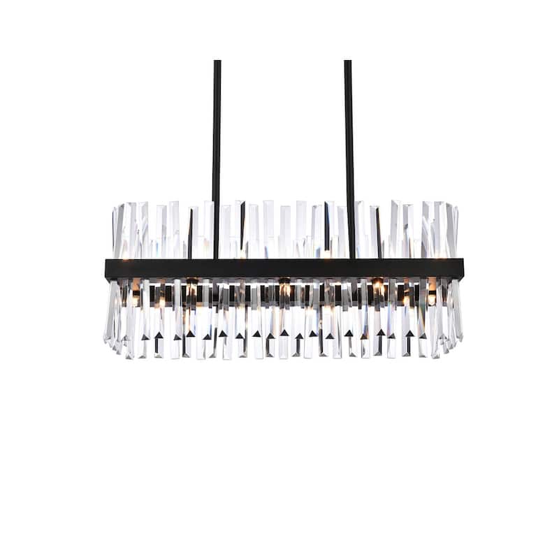 Indigo Home 30 inch crystal rectangle chandelier light